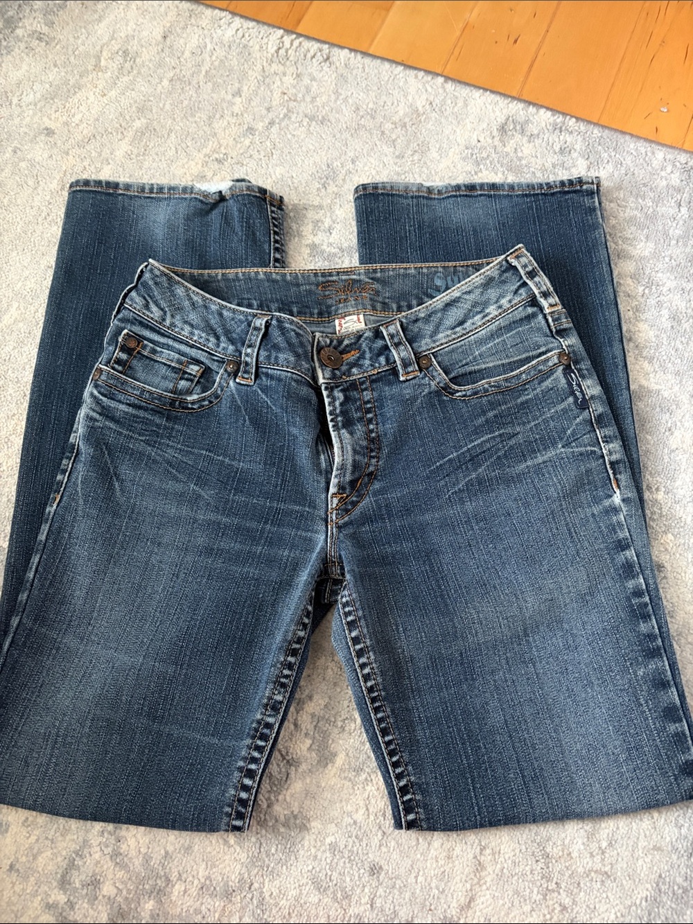Retro Y2K Low Rise Flare Jeans Dark Wash